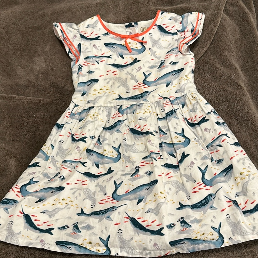 Sea life print dress